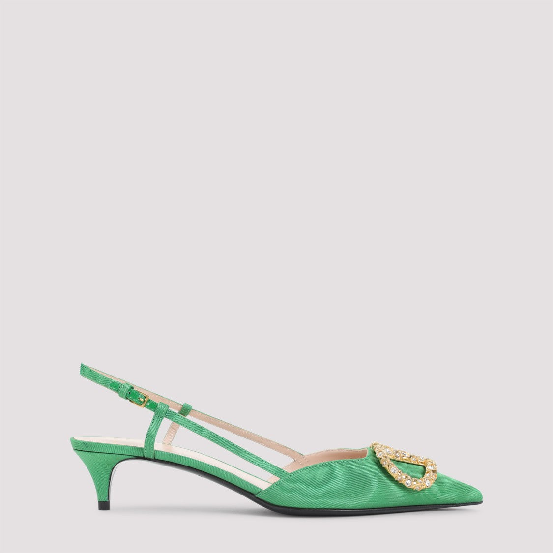 Valentino Garavani Ornate Green Slingback Pumps