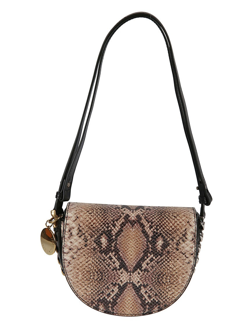 Stella Mccartney Half-Moon Shoulder Bag With Snakeskin Pattern