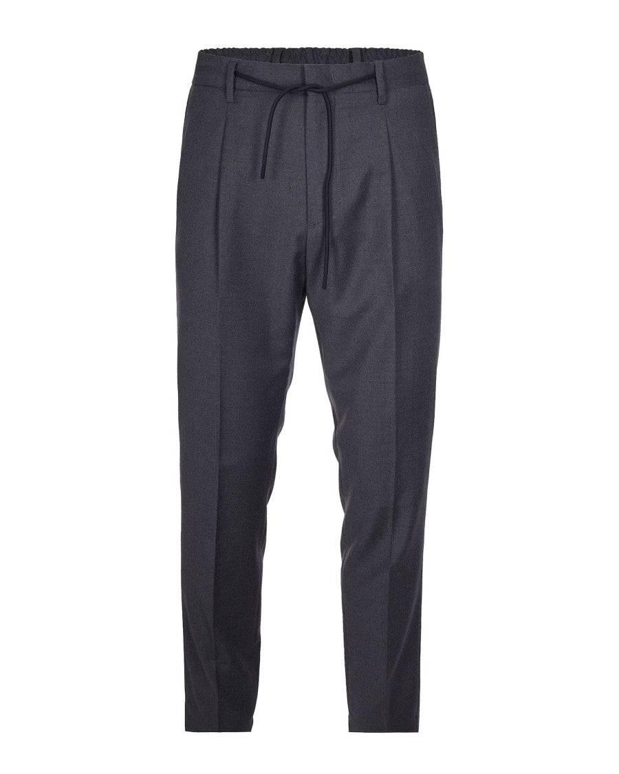 Manuel Ritz Tailored Slim Fit Trousers In Premium Virgin Wool