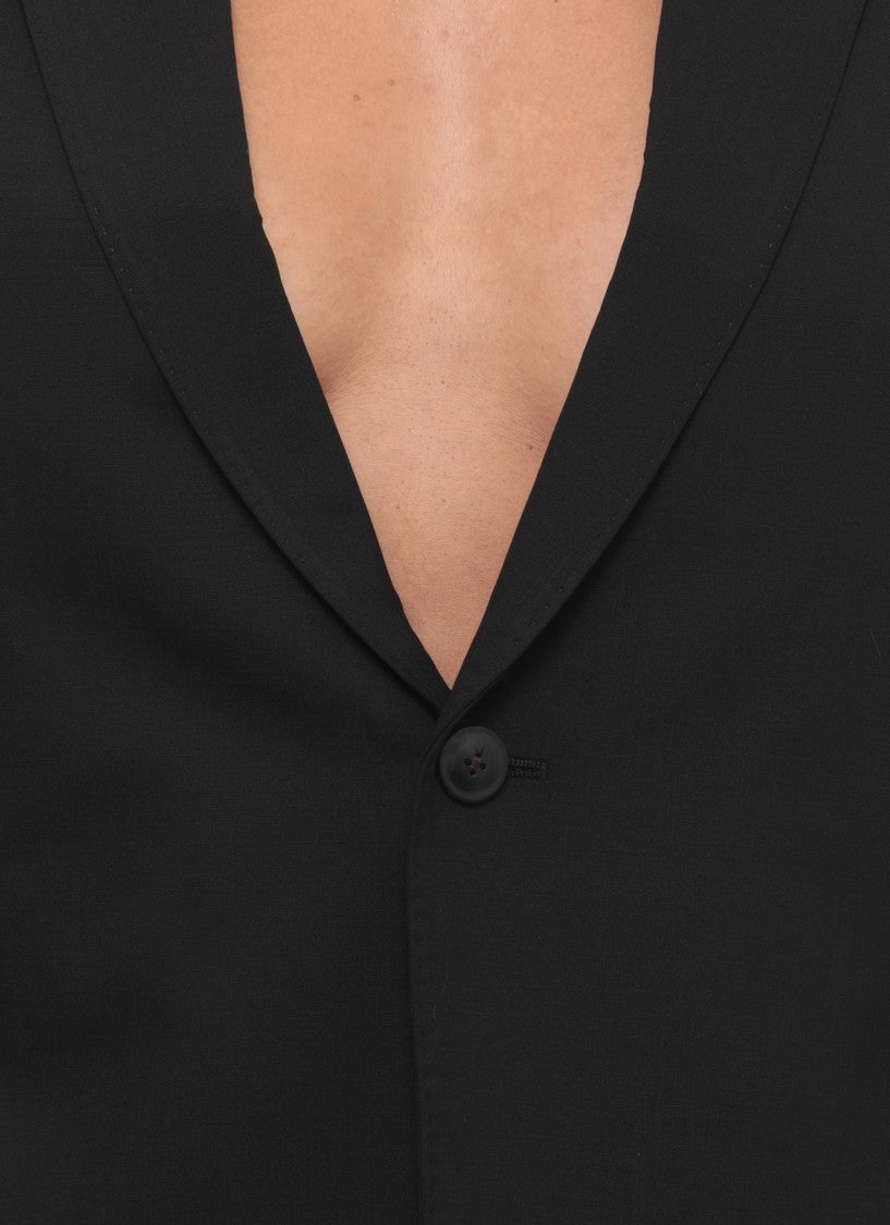 Rick Owens Black Peak Lapel Blazer
