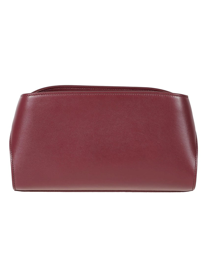 Ferragamo Structured Handbag With Gold-Tone Accents And Clean Lines