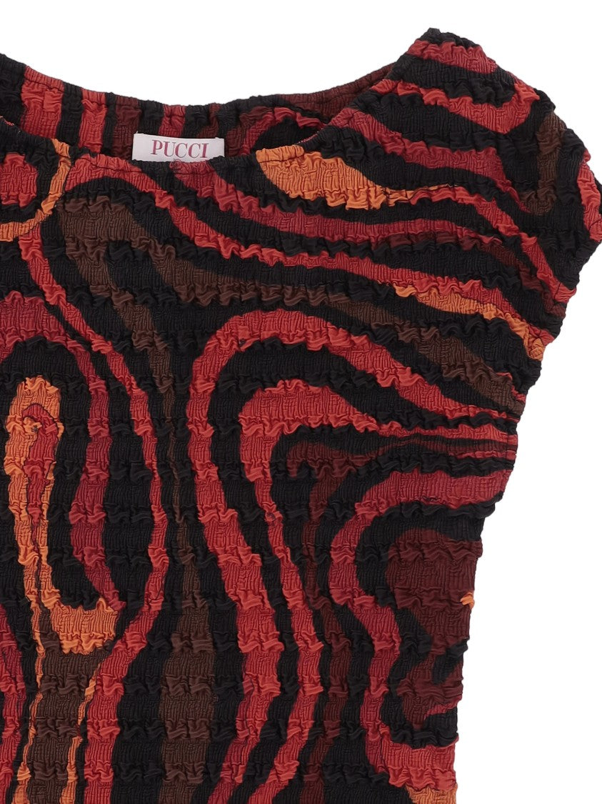 Emilio Pucci Nylon Mini Dress With Crinkled Finish