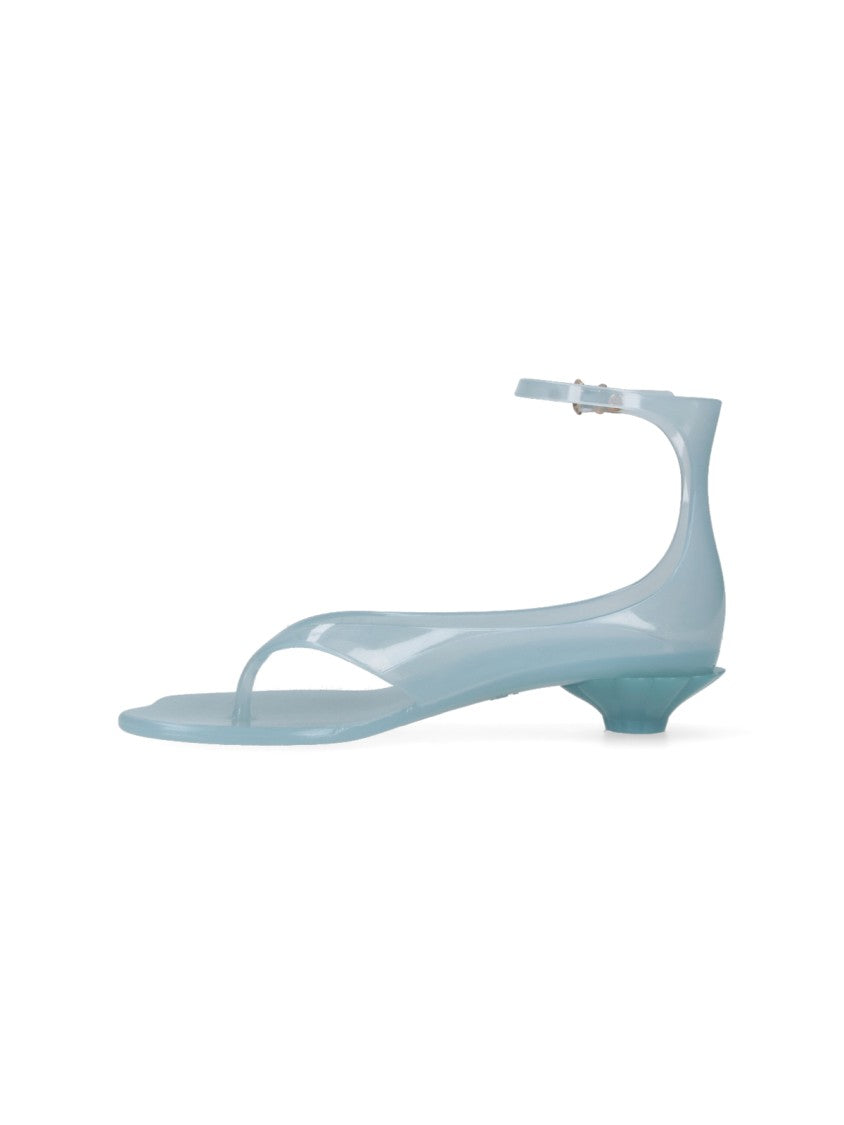 Chloé Blue Translucent Jelly Rubber Sandals