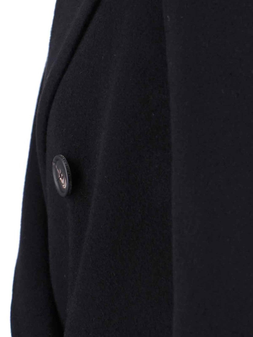 Tagliatore Black Jole Double-Breasted Cashmere Coat