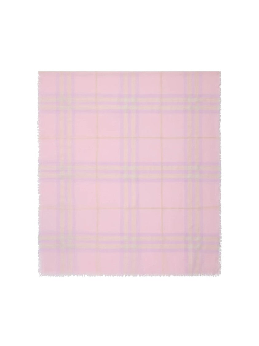 Burberry "Check" Wool Scarf – Pink