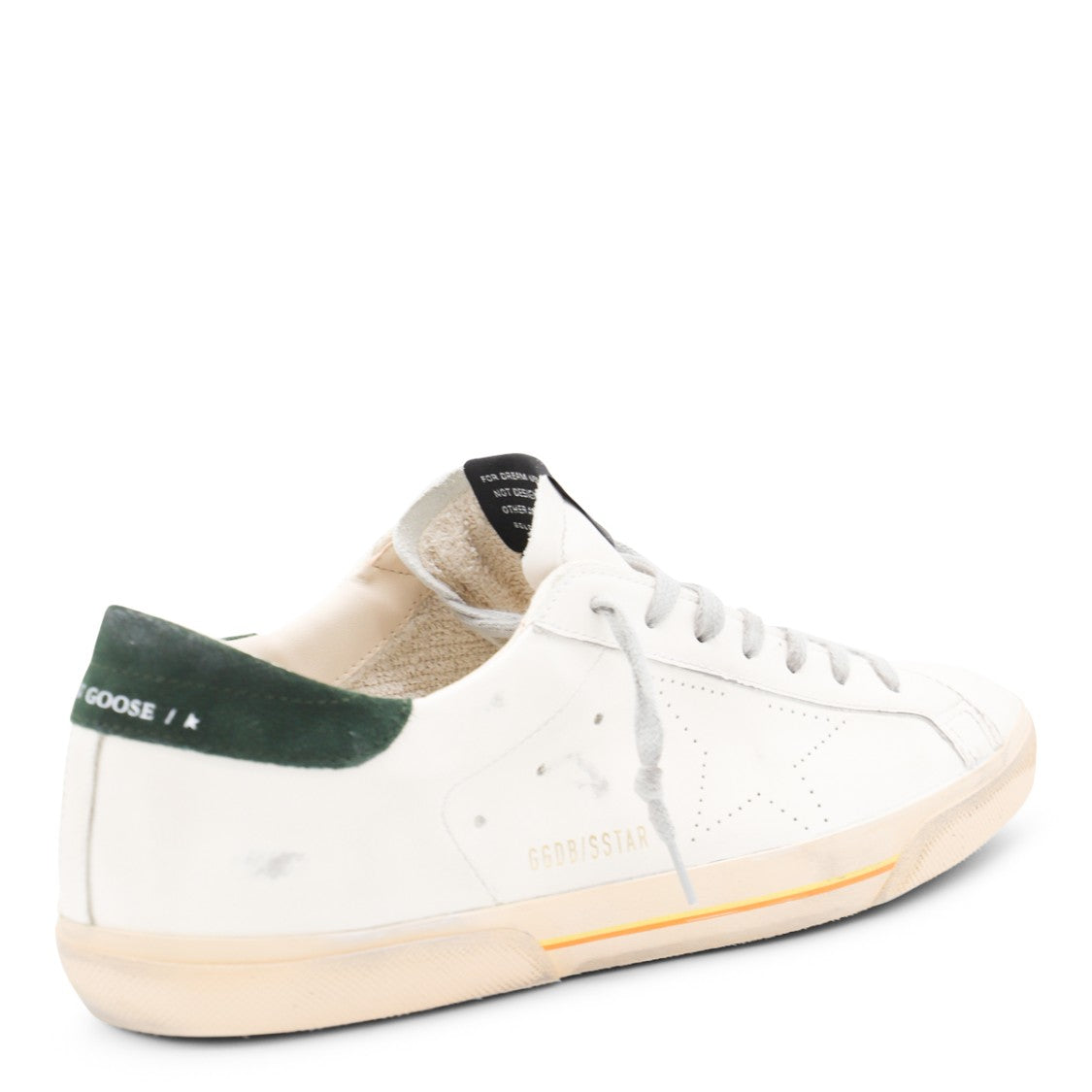 Golden Goose White And Green Super Star Sneakers