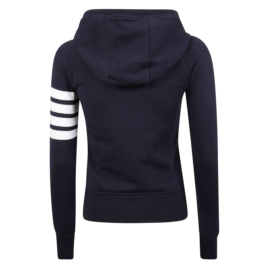 Thom Browne Zip-Up Hoodie With Four-Bar Detail