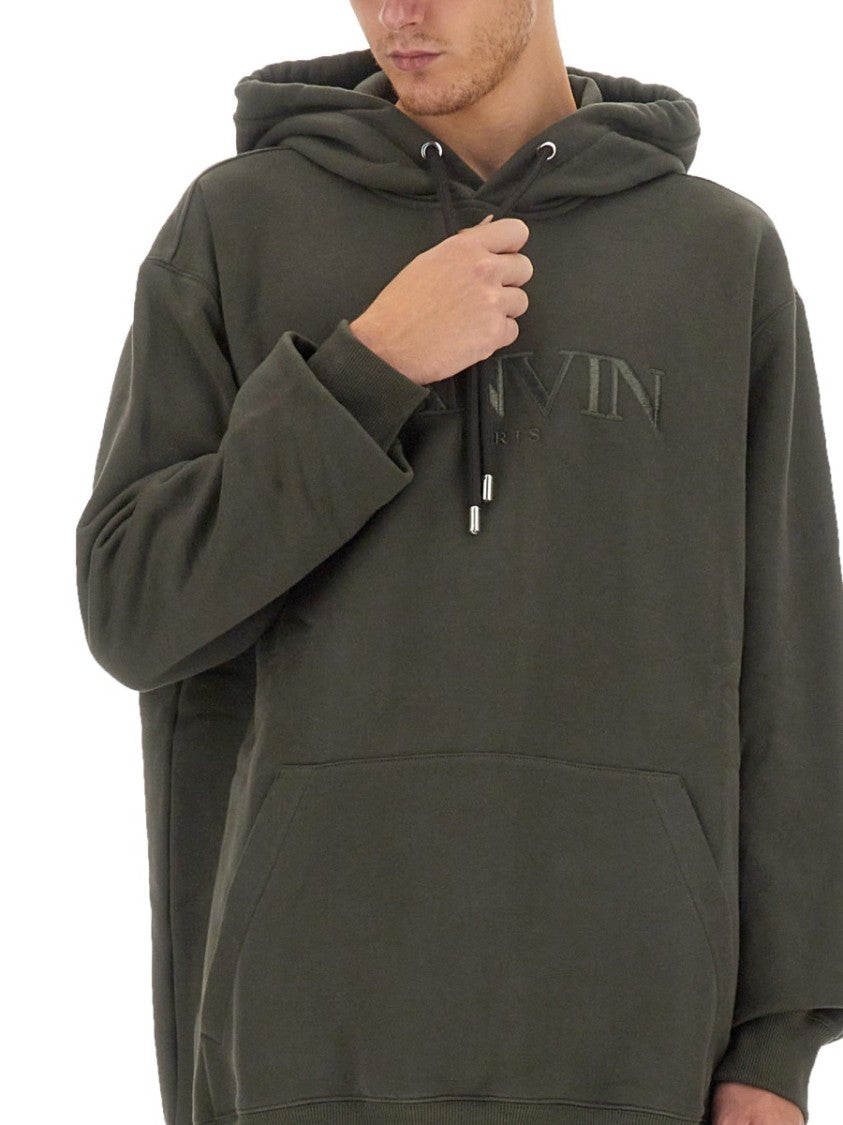 Lanvin Relaxed Fit Oversized Sweatshirt With Embossed Logo
