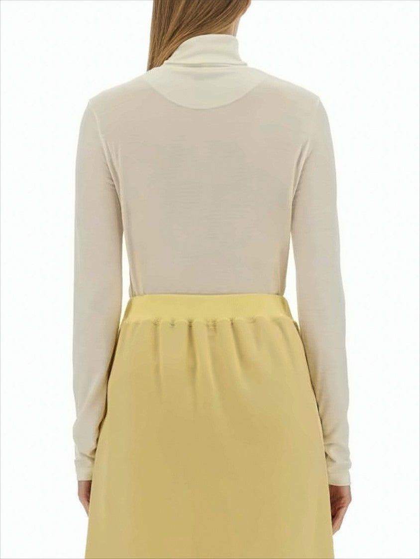 Jil Sander Fitted Turtleneck Top With High Neckline