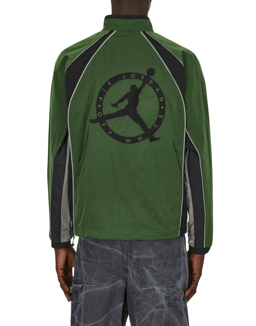 Off-White Track Jacket With Zip Fastening And Panel Accents