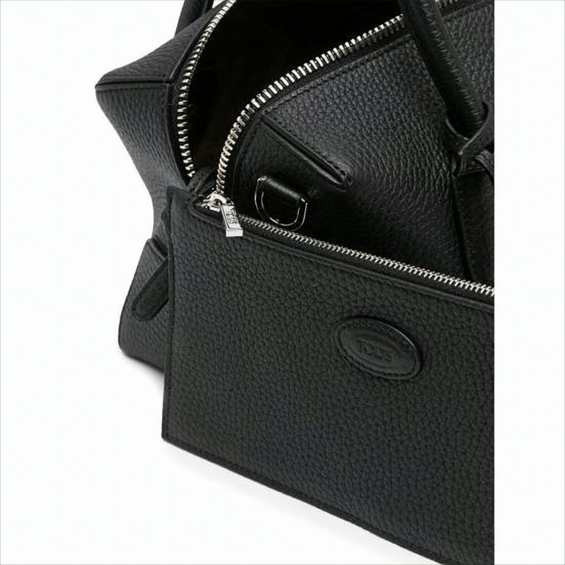 Tod's Structured Black Calf Leather Crossbody Bag