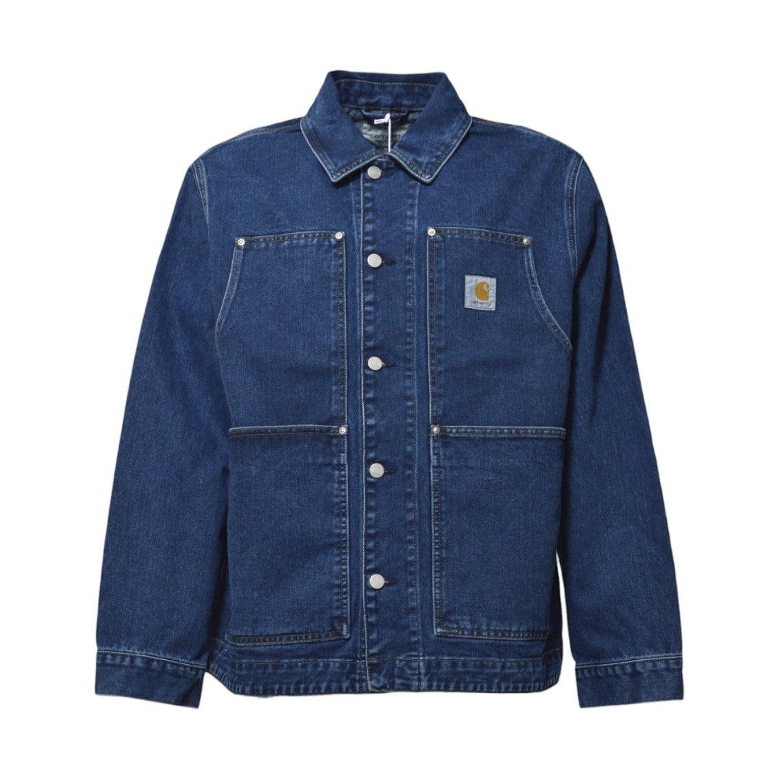 Carhartt Wip Boxy Single-Breasted Denim Jacket With Reinforced Pockets