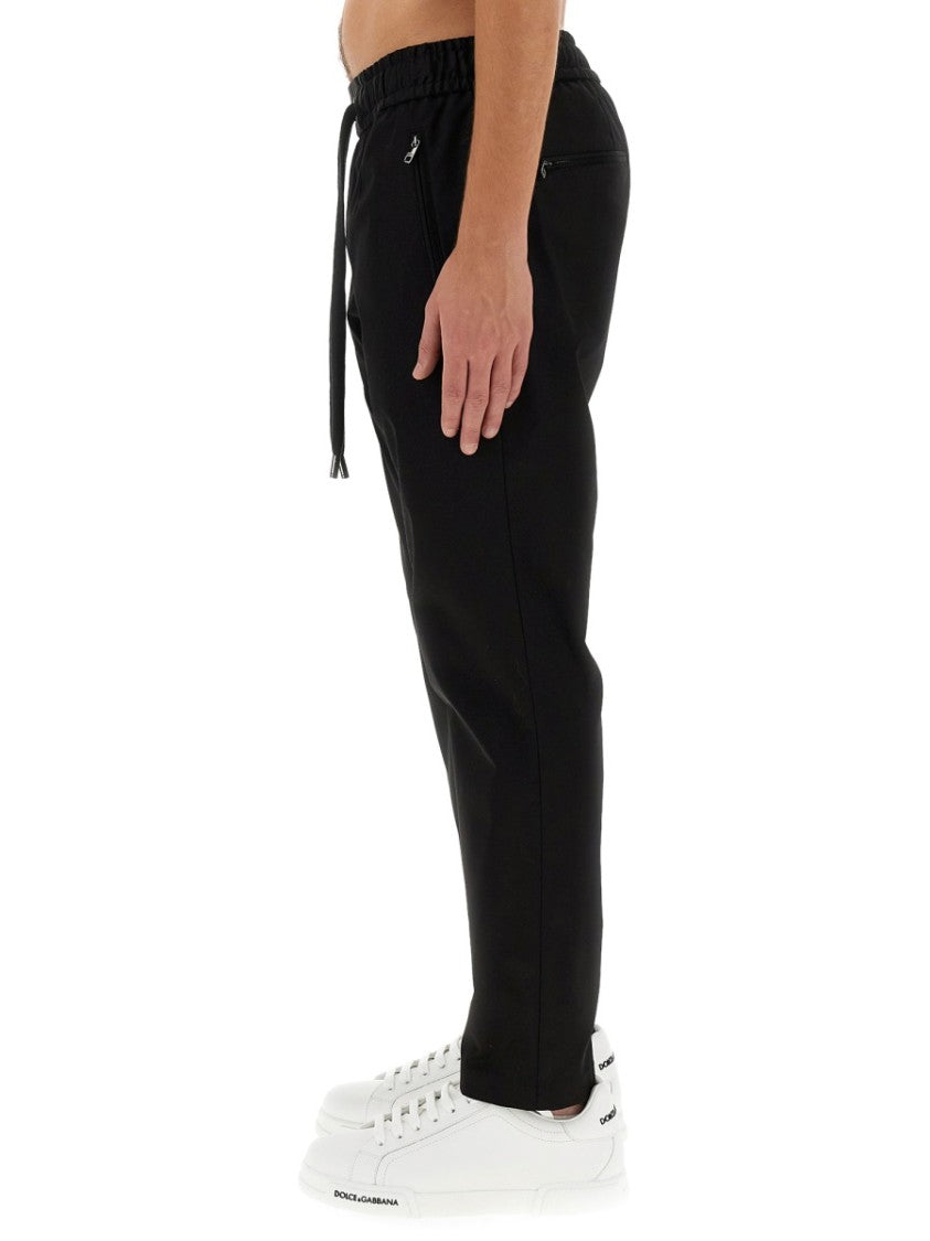 Dolce & Gabbana Jogging Pants With Plaque Detail