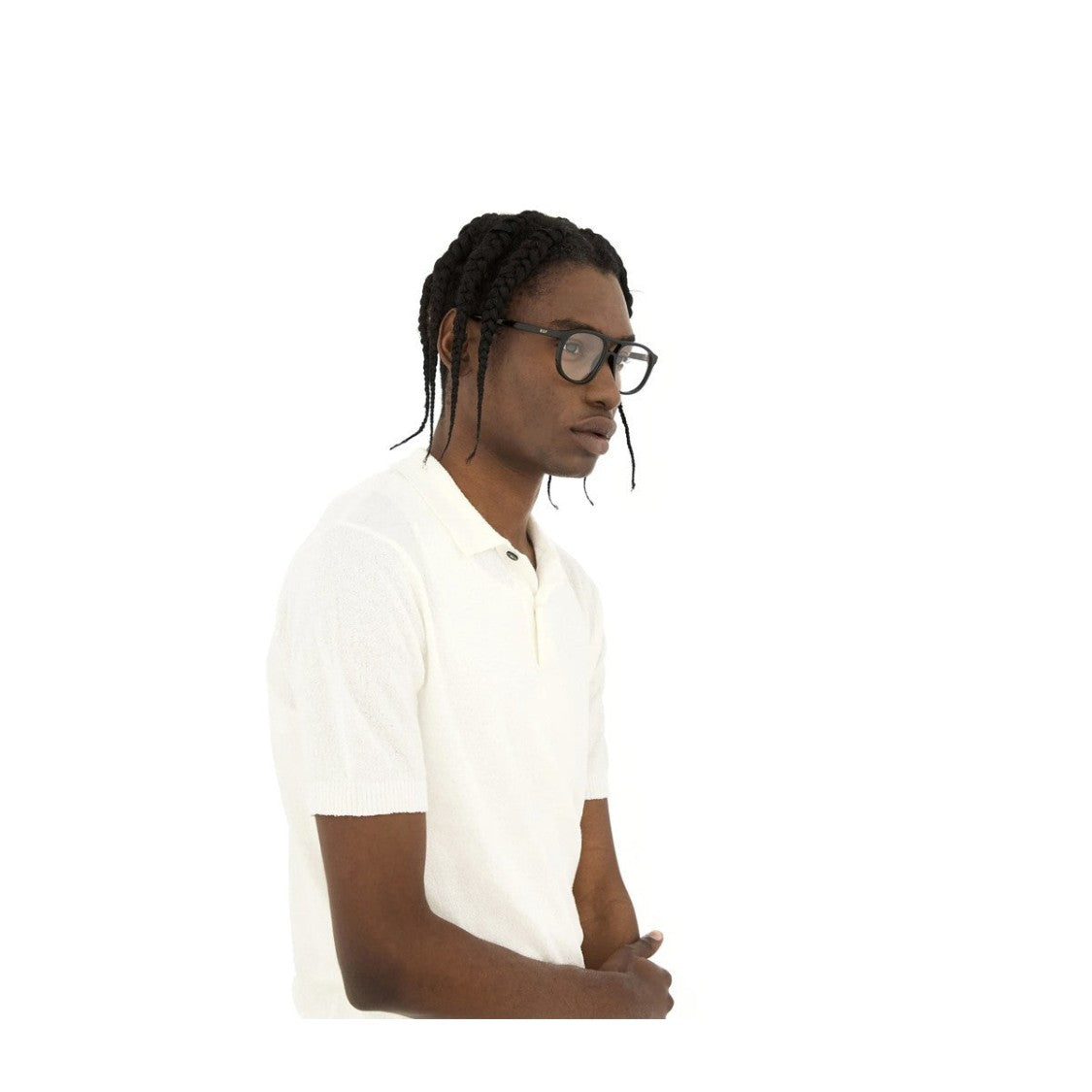 Retrosuperfuture Black Numero 127 Acetate Pilot Eyeglasses