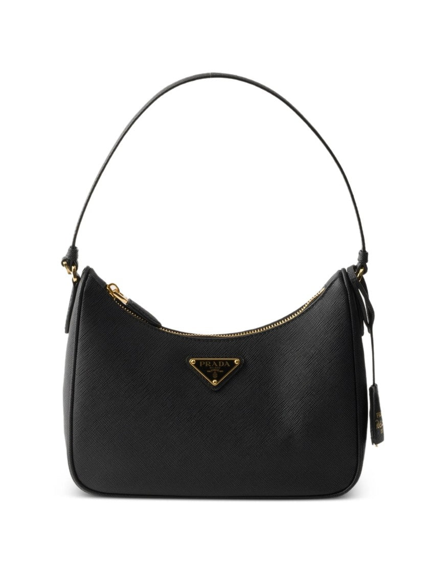 Prada Black Contenitore Maniglia Structured Handbag