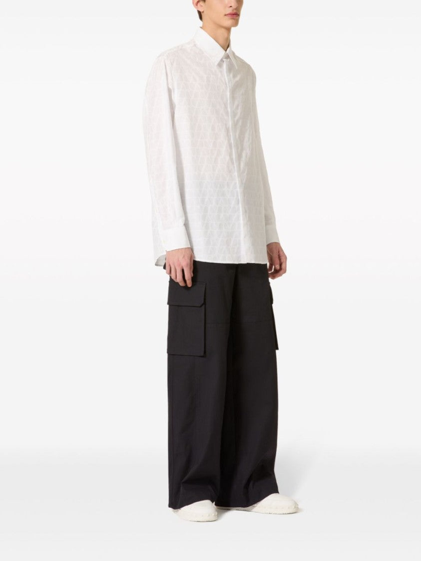 Valentino Garavani Vlogo Signature Monogram Cotton Shirt
