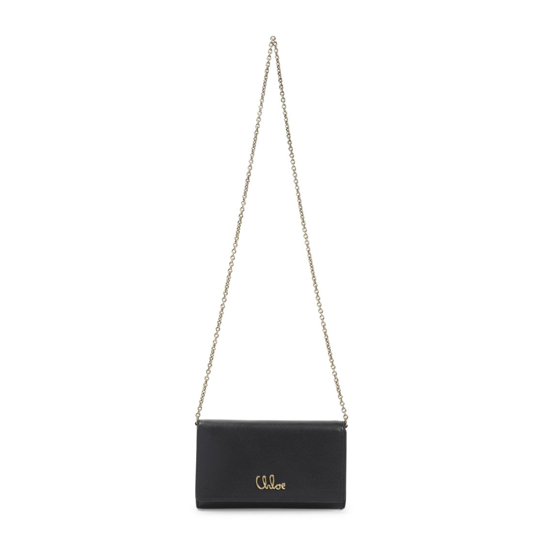 Chloé Compact Black Buffalo Leather Shoulder Bag