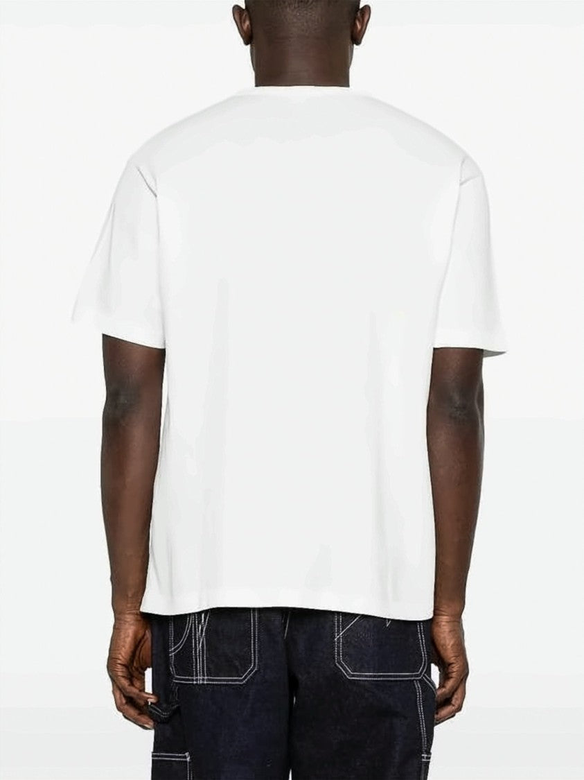 Kenzo White Cotton T-Shirt With Heart Graphic