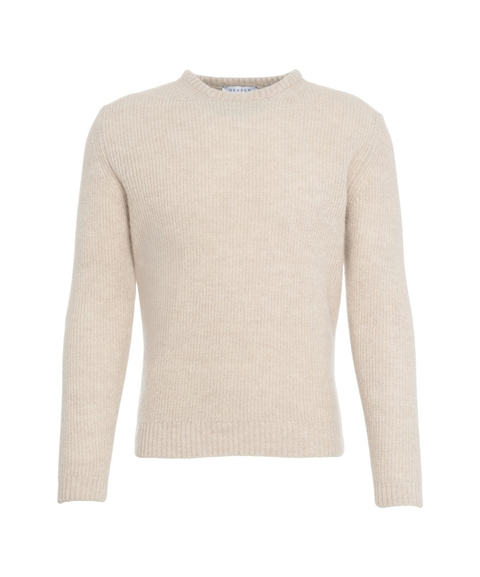 Gender Ribbed Knit Sweater