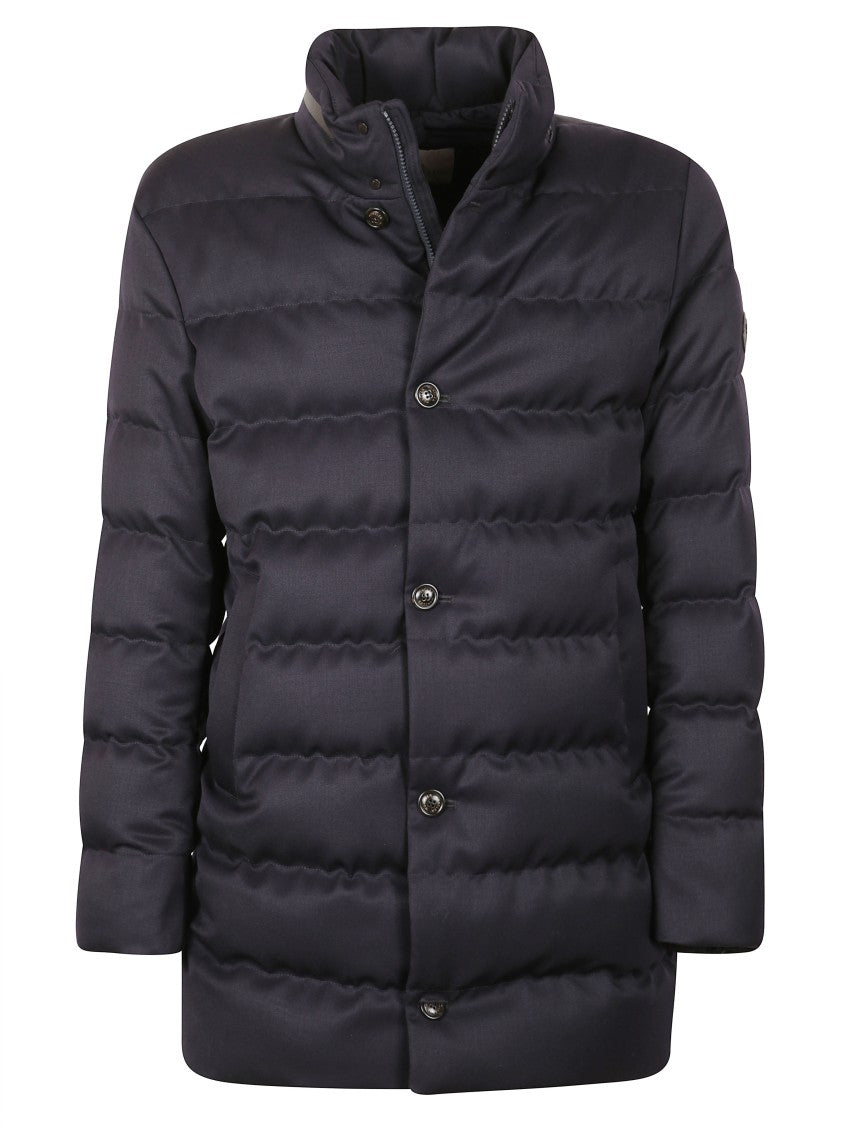 Moncler Structured Blue Outerwear With Classic Design