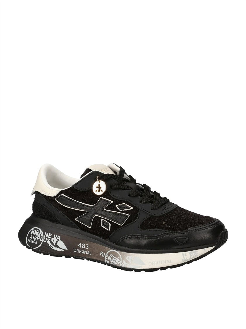 Premiata Black Suede Leather Sneakers