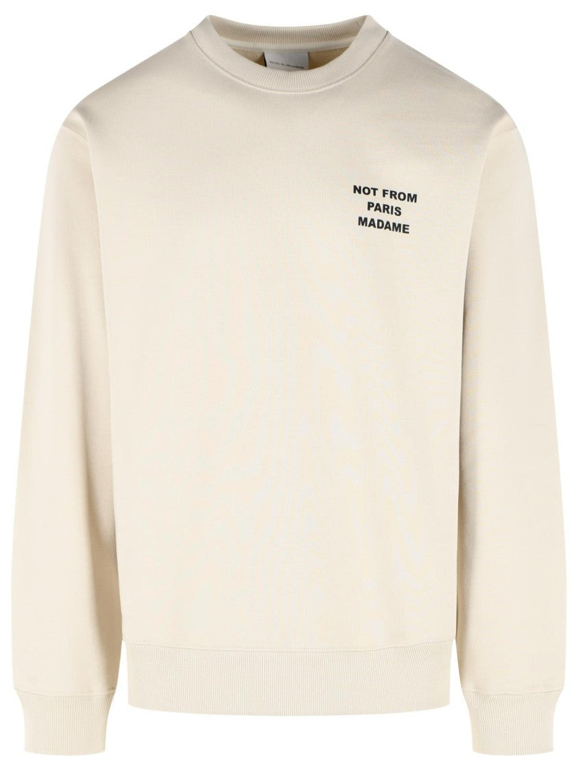 Drôle De Monsieur Dark Ivory Cotton Hoodie