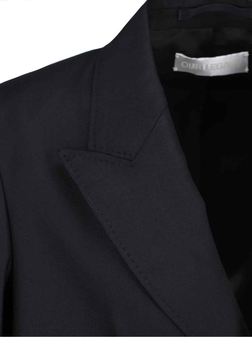Our Legacy Double-Breasted Wool Suit Set With Notched Lapels