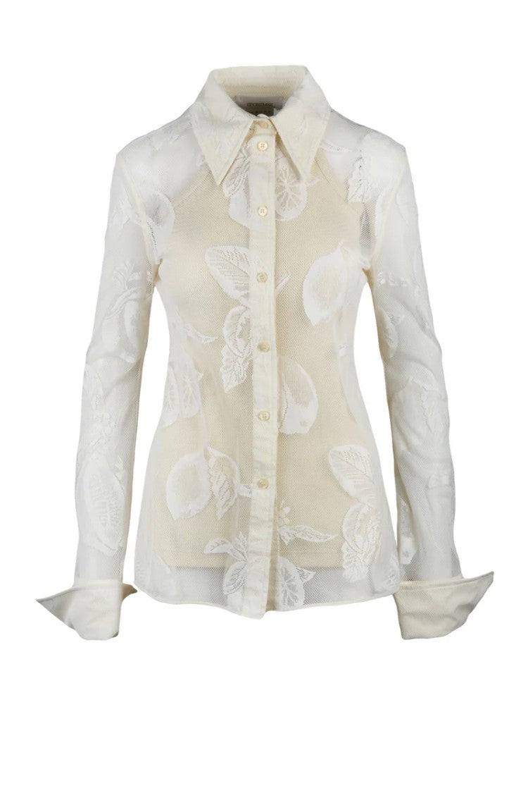 Sportmax Cream Semi-Sheer Shirt
