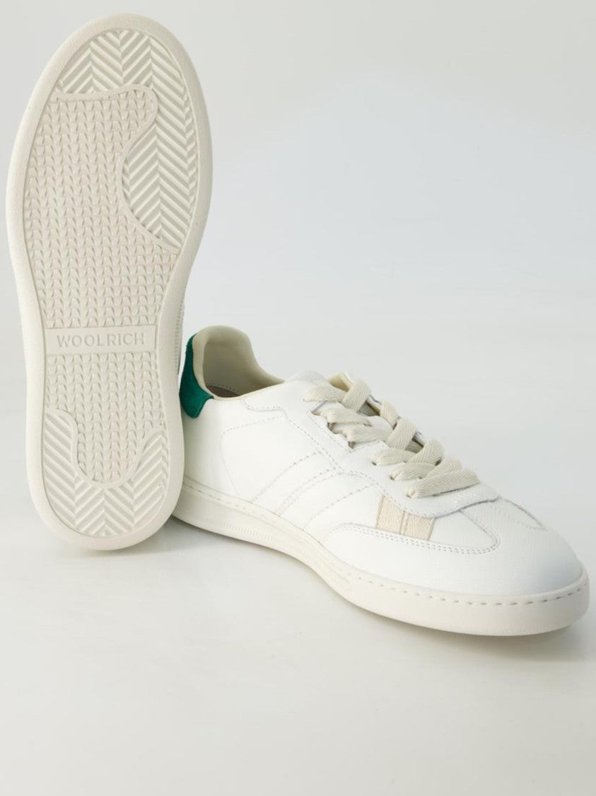 Woolrich Off-White Double U.T Calf Leather Sneakers