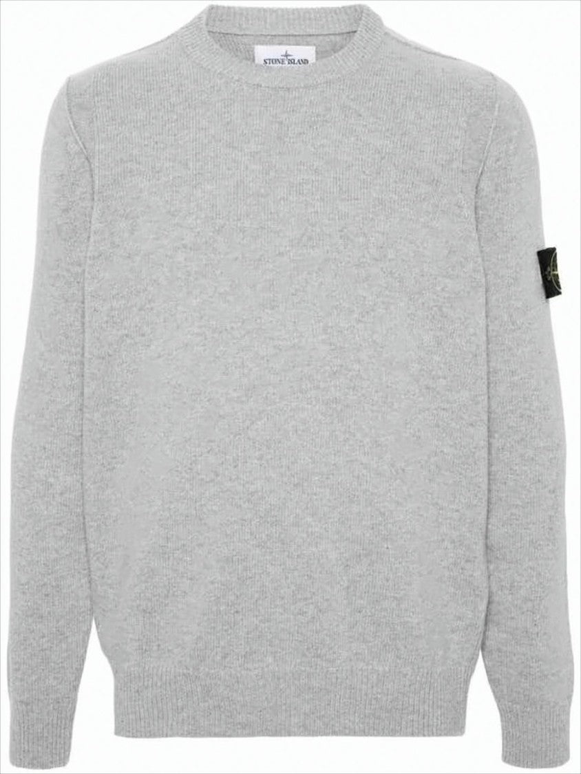 Stone Island Textured Finish Crew Neck Sweater