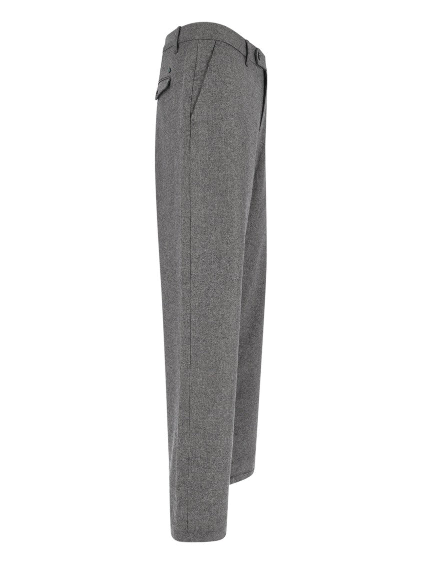 Closed Grey Wool-Blend Fairport Straight-Leg Pants