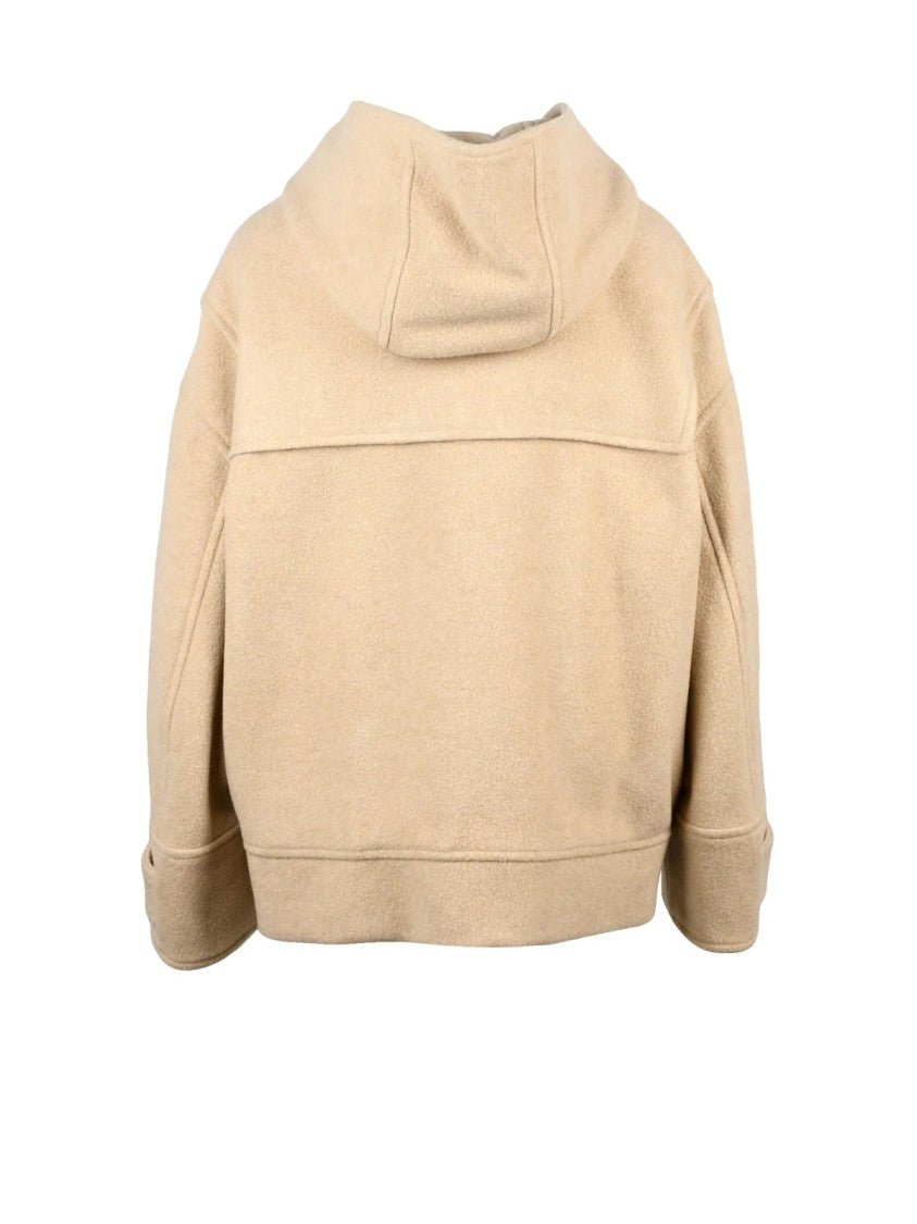 Circolo 1901 Beige Virgin Wool-Cashmere Montgomery Coat