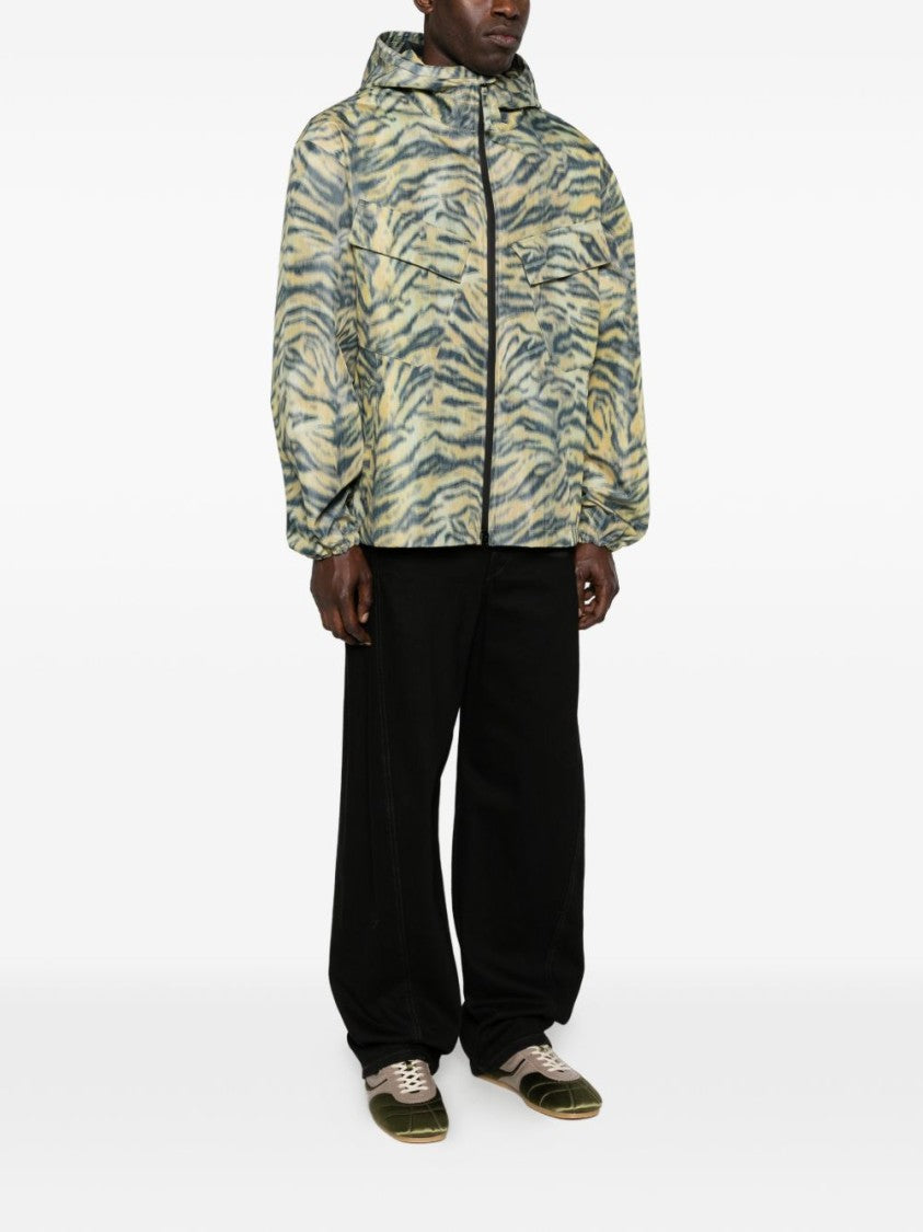 Kenzo Silk And Nylon Blend Zip Jacket