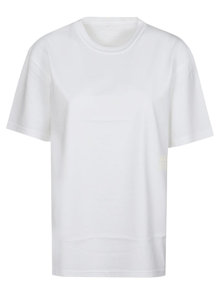 T By Alexander Wang Puff Logo Bound Cotton T-Shirt