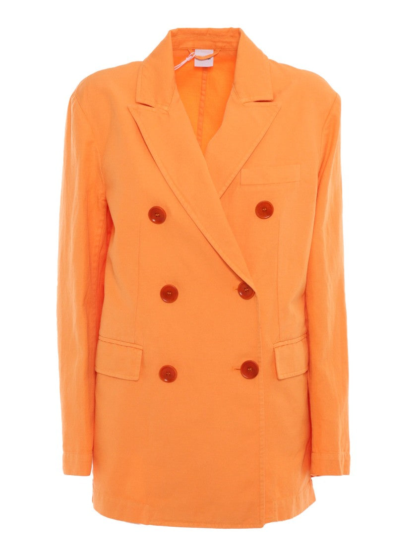 Aspesi Double-Breasted Blazer With Classic Lapel And Front Pockets