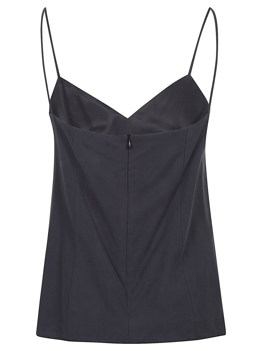 Max Mara Mxmunghia Spaghetti Strap Silk Tank Top