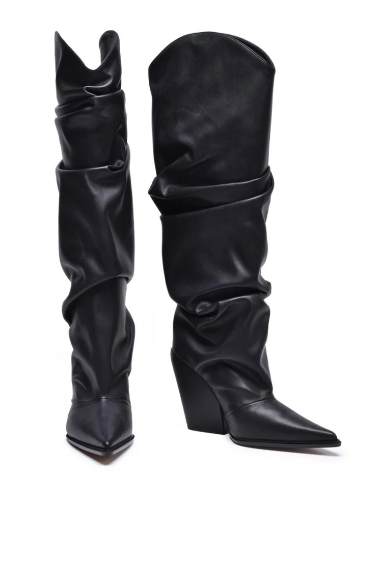 Alexandre Vauthier Folded Texan Boots - Black