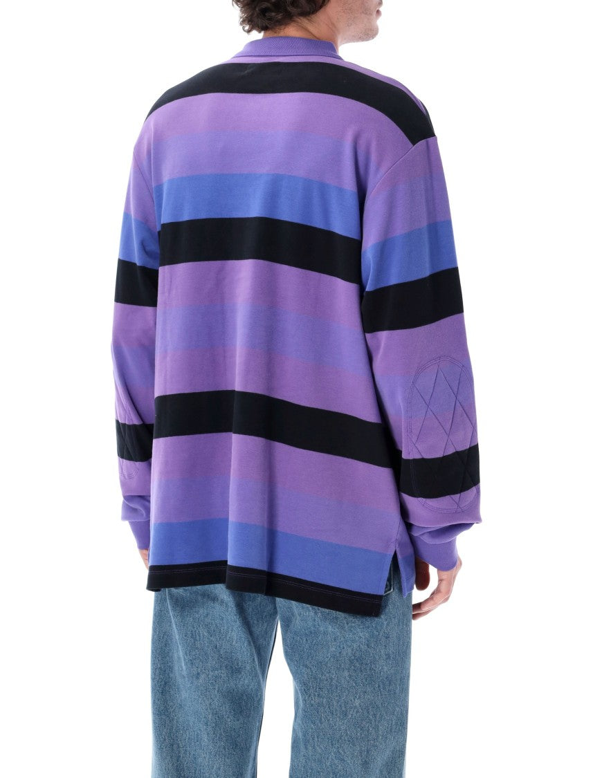 Erl Rugby Striped Long Sleeve Polo Shirt