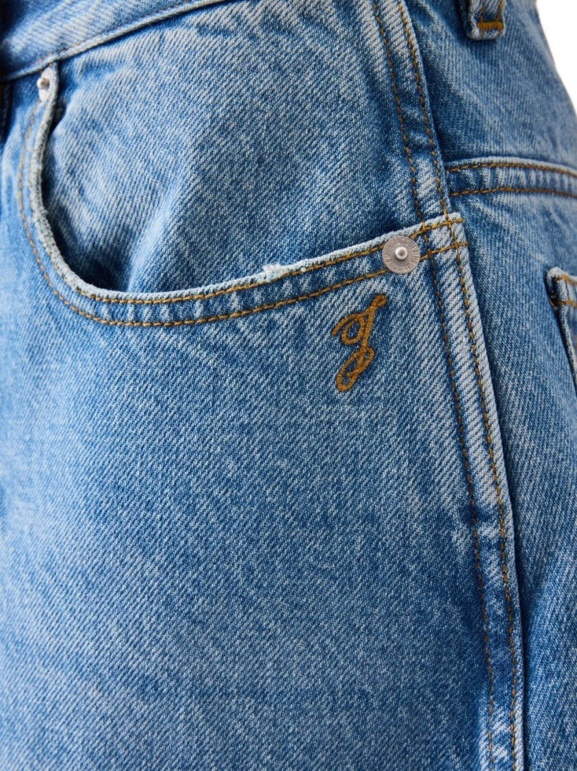 Jacquemus Light Blue Pleated Front Jeans