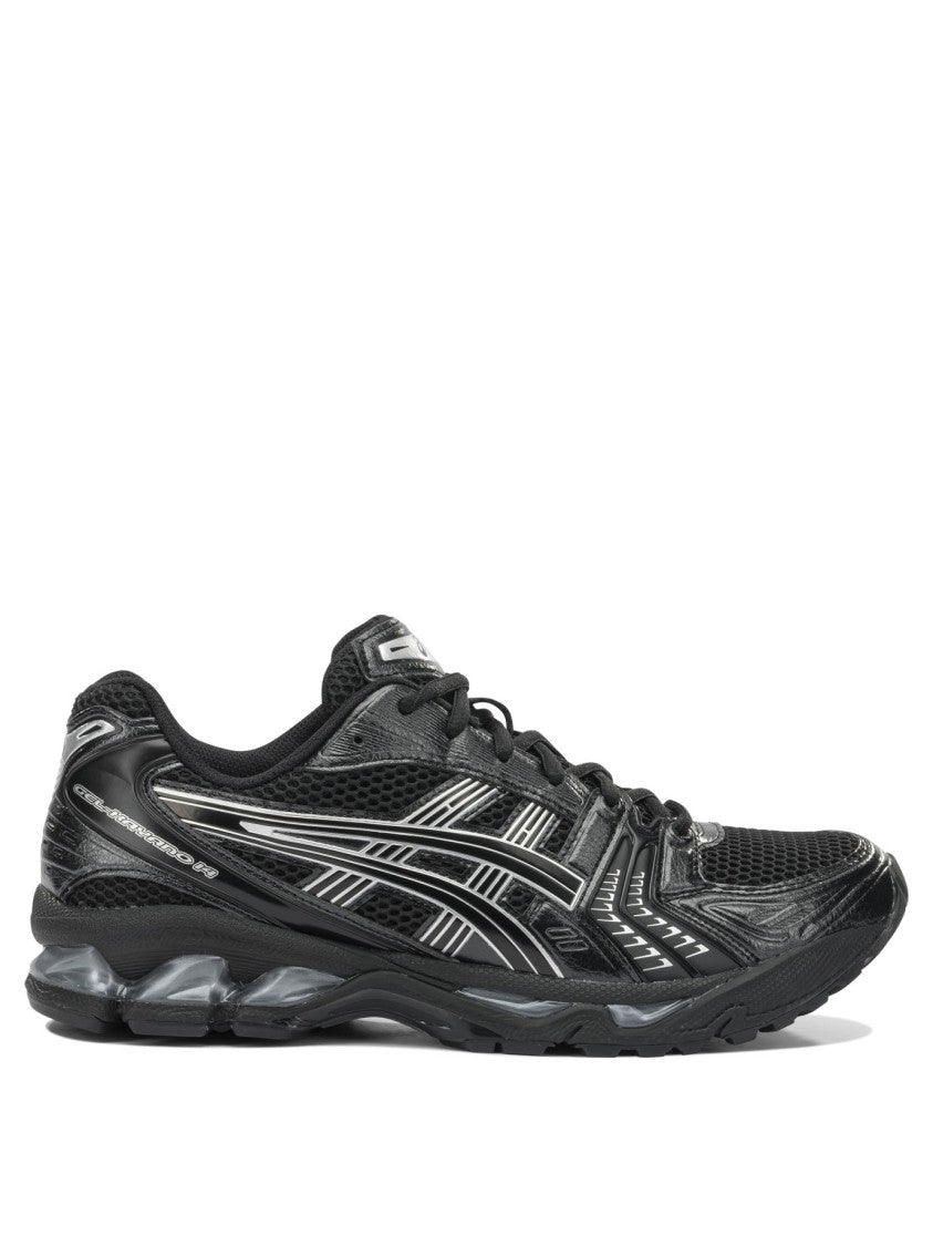 Asics Black Layered Leather And Mesh Sneakers