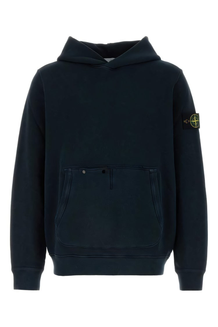 Stone Island Classic Blue Hooded Sweatshirt