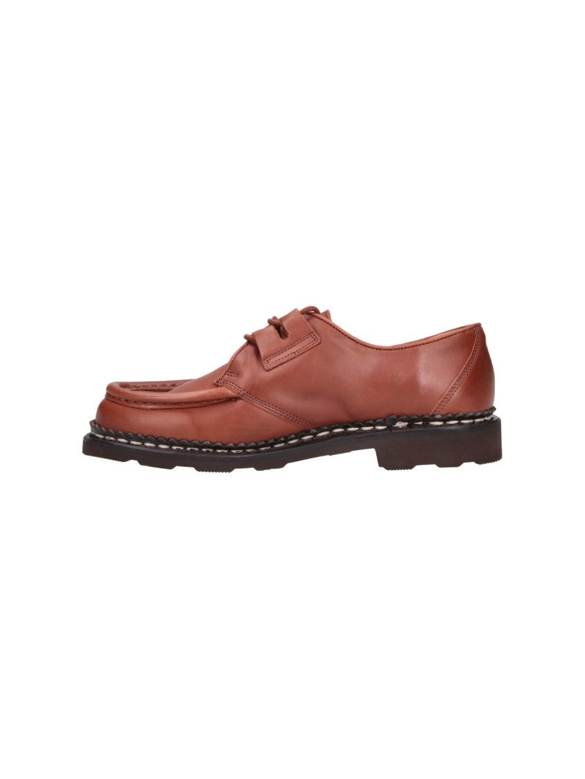 Paraboot Brown Beaubourg Calfskin Leather Shoes