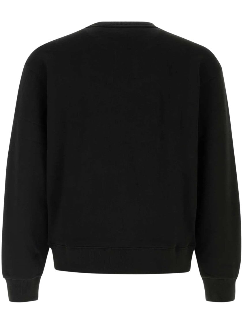 Kenzo Relaxed Fit Black Sweatshirt With Embroidered Signature Logo