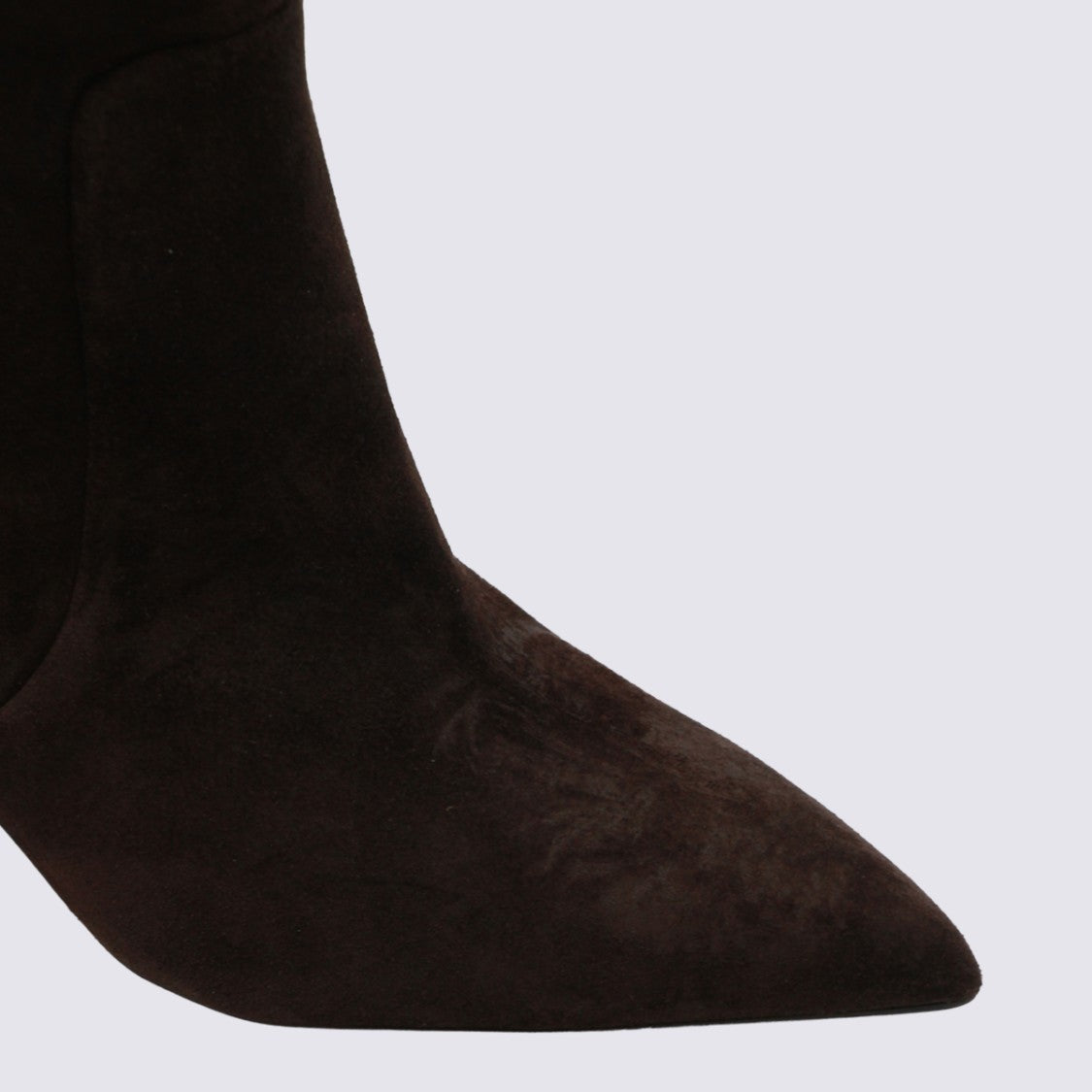 Paris Texas Pointed Toe Knee-Height Boots With Velvety Texture