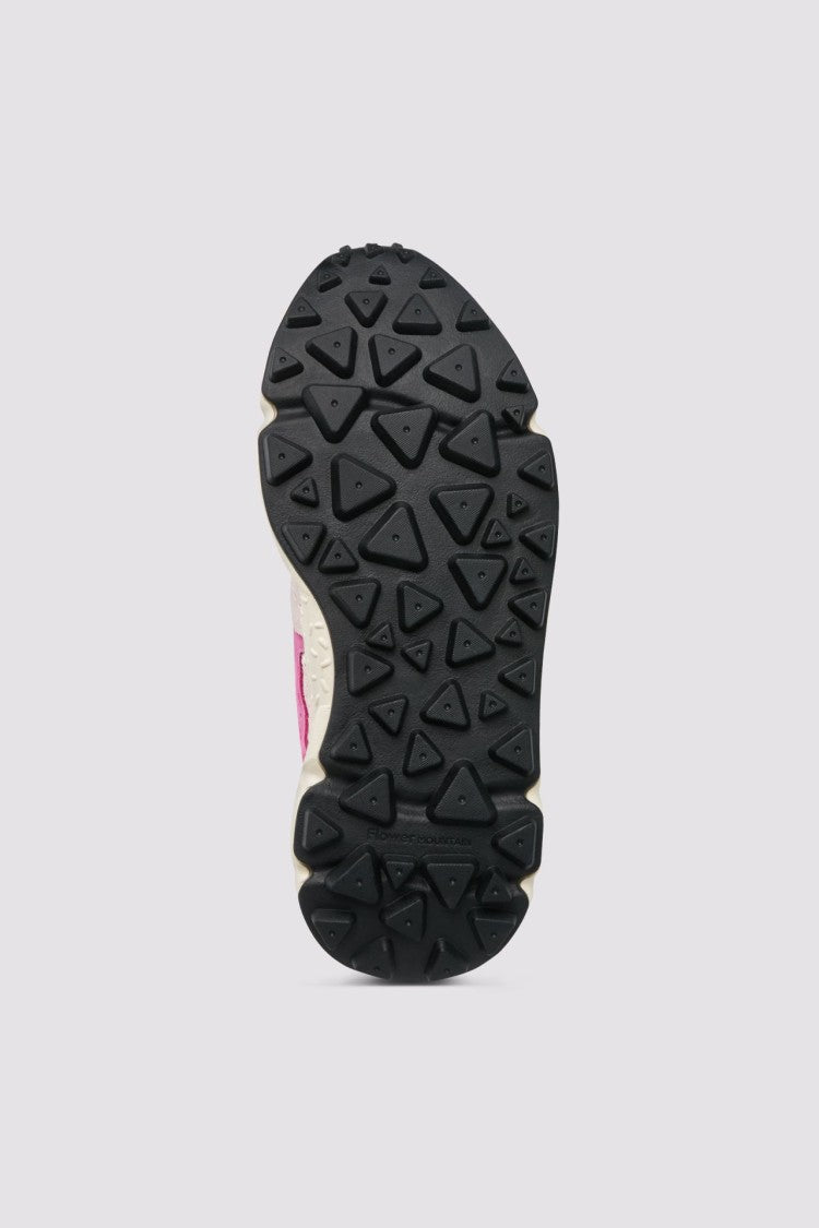 Flower Mountain Dynamic Pink And Cream Suede Sneakers