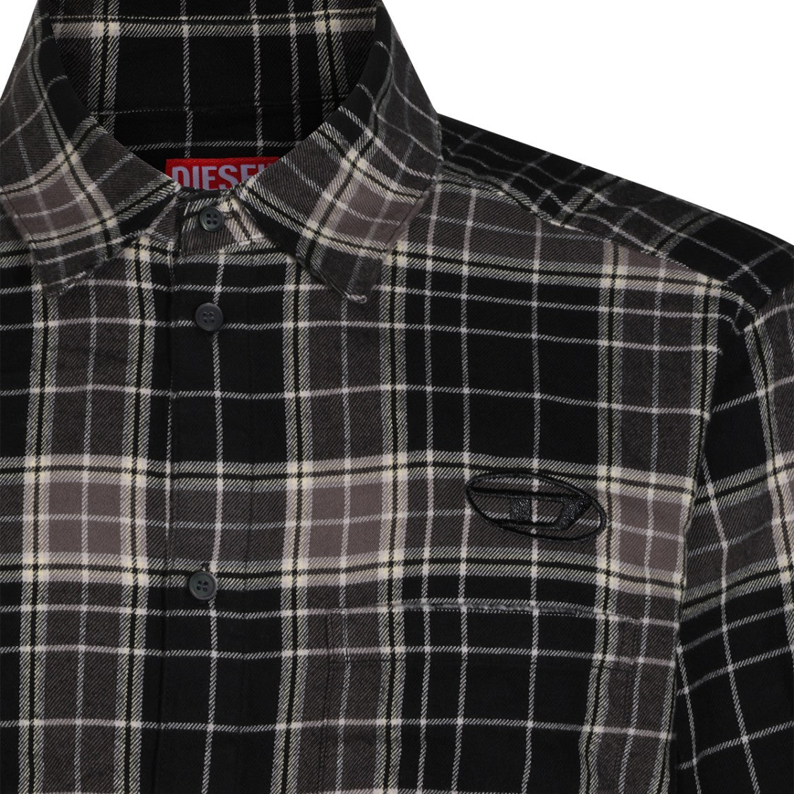 Diesel Long-Sleeve Plaid Button-Up Shirt