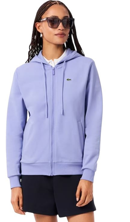 Lacoste Zip-Up Sweatshirt In Soft Organic Cotton Fleece