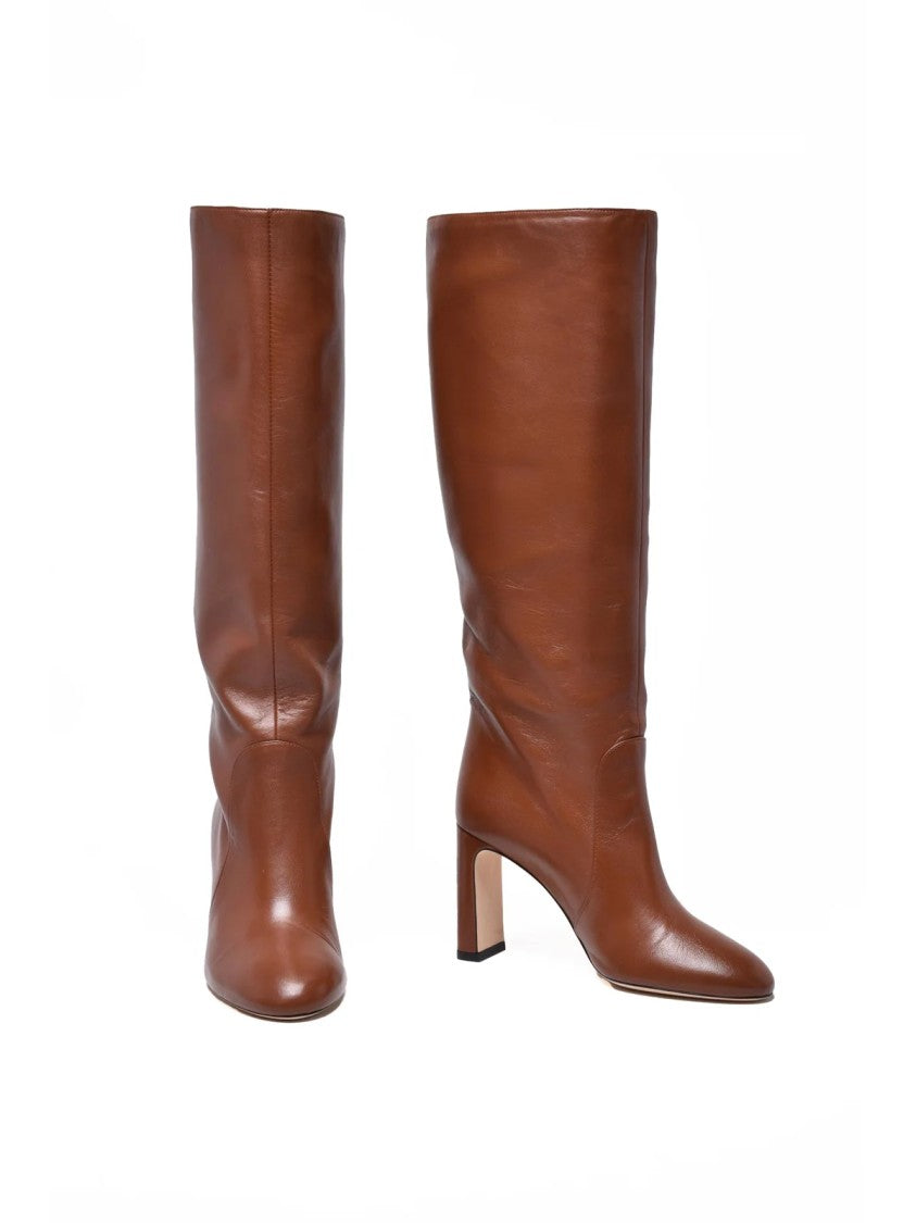 Stuart Weitzman Brown Leather Pointed Boots