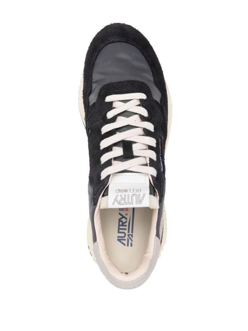 Autry Reelwind Low Nylon-Suede Leather Sneakers