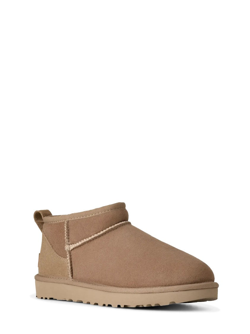 Ugg Low-Cut Suede Boots With Plush Twinface Lining